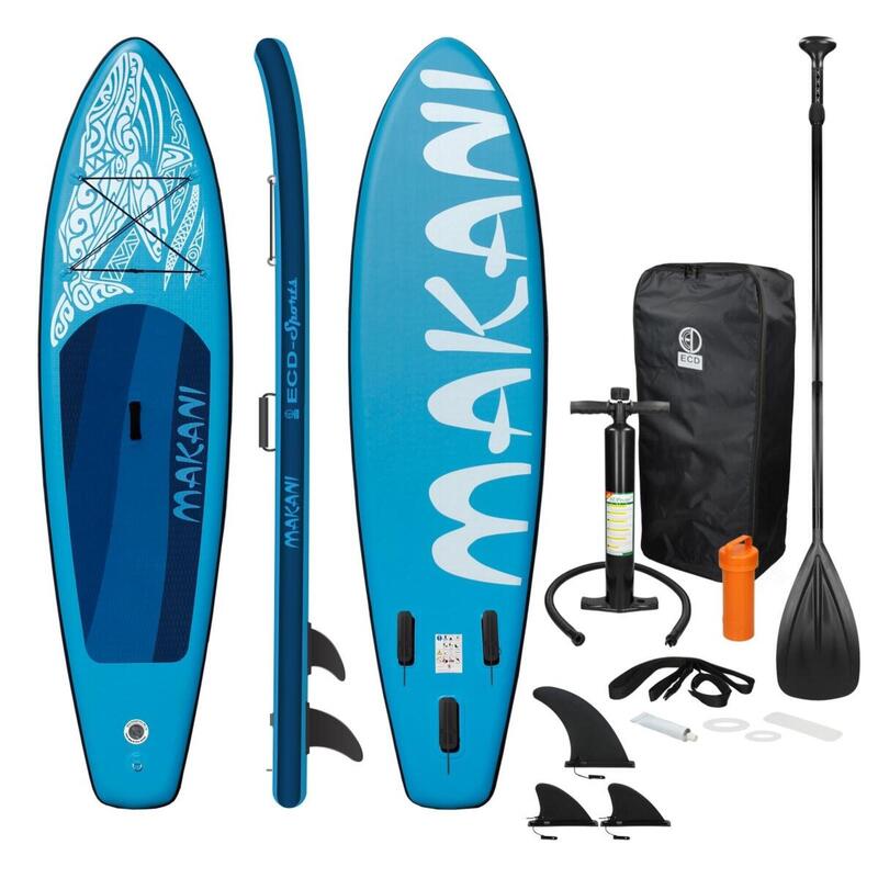 Stand Up Paddle Board Surfboard Makani Albastru 320 x 82 x 15 cm