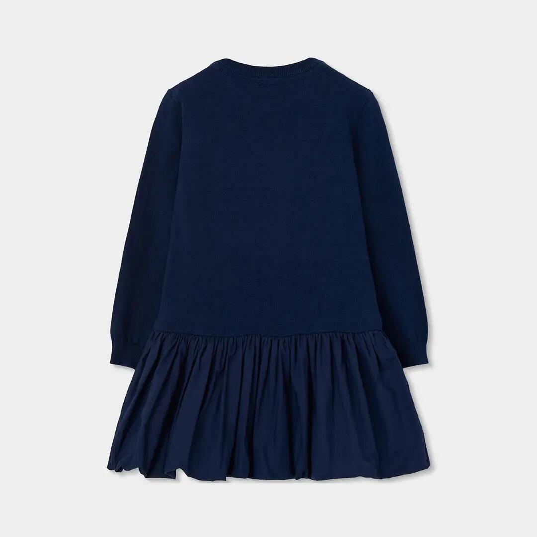 Vestido punto azul marino con lentejuelas 2/4