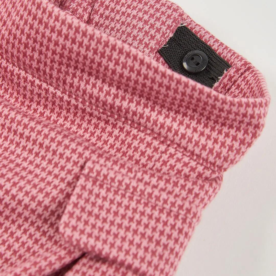 Falda-short punto rosa pata de gallo 3/4