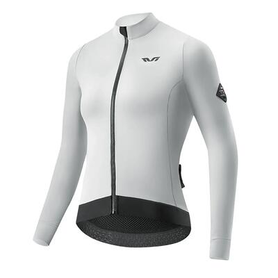 Maglia da ciclismo foderata autunno/inverno con cerniera