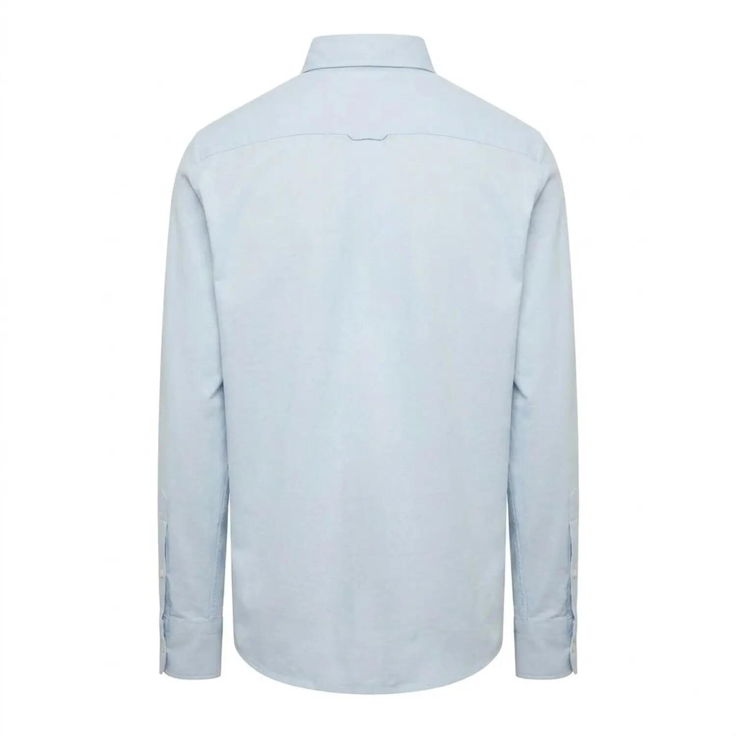 Camicia Regolare Piqué Manica Lunga Uomo Gant Blu 2/3