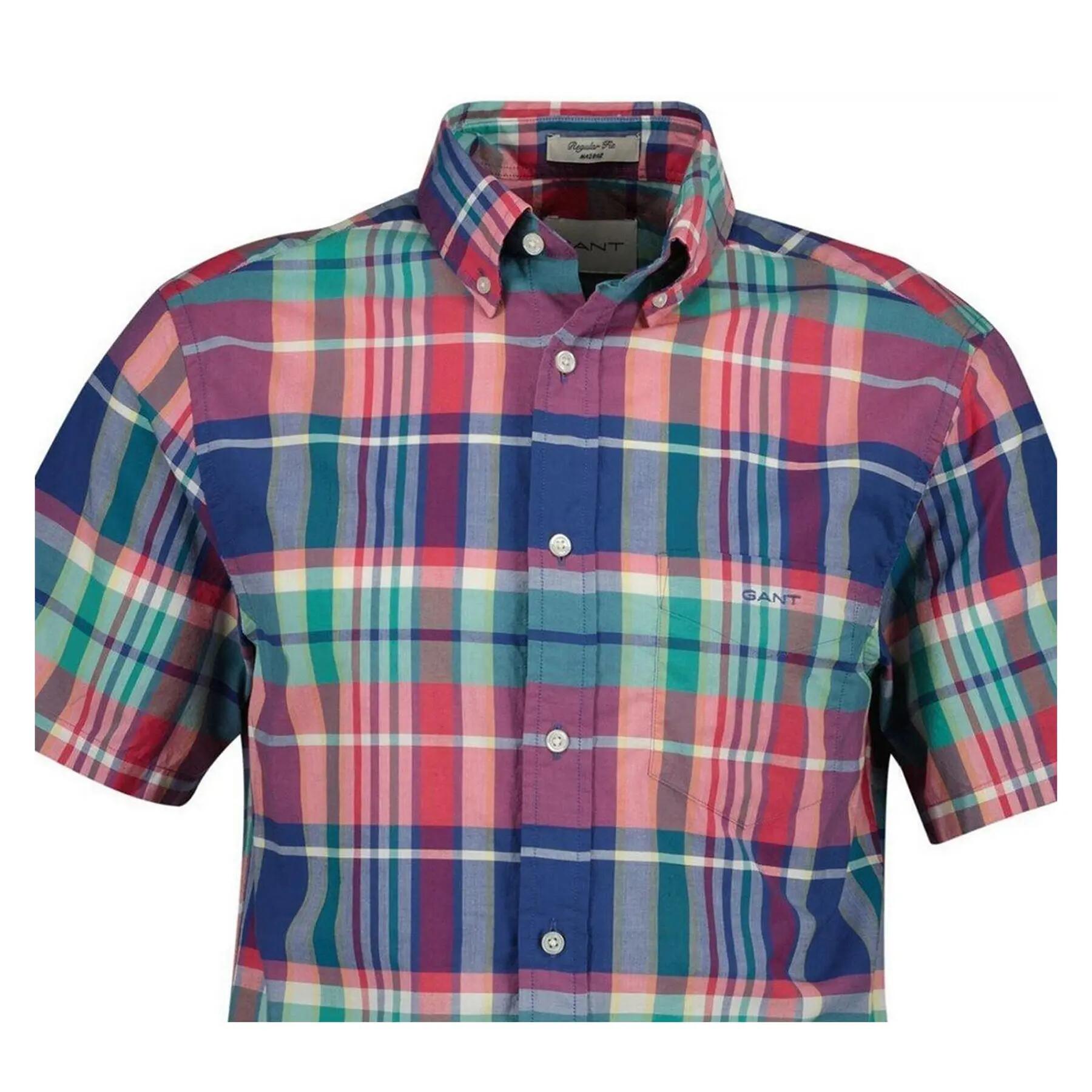 Camicia Fantasia Maniche Corte Uomo Gant Rosa Rossa 3/3