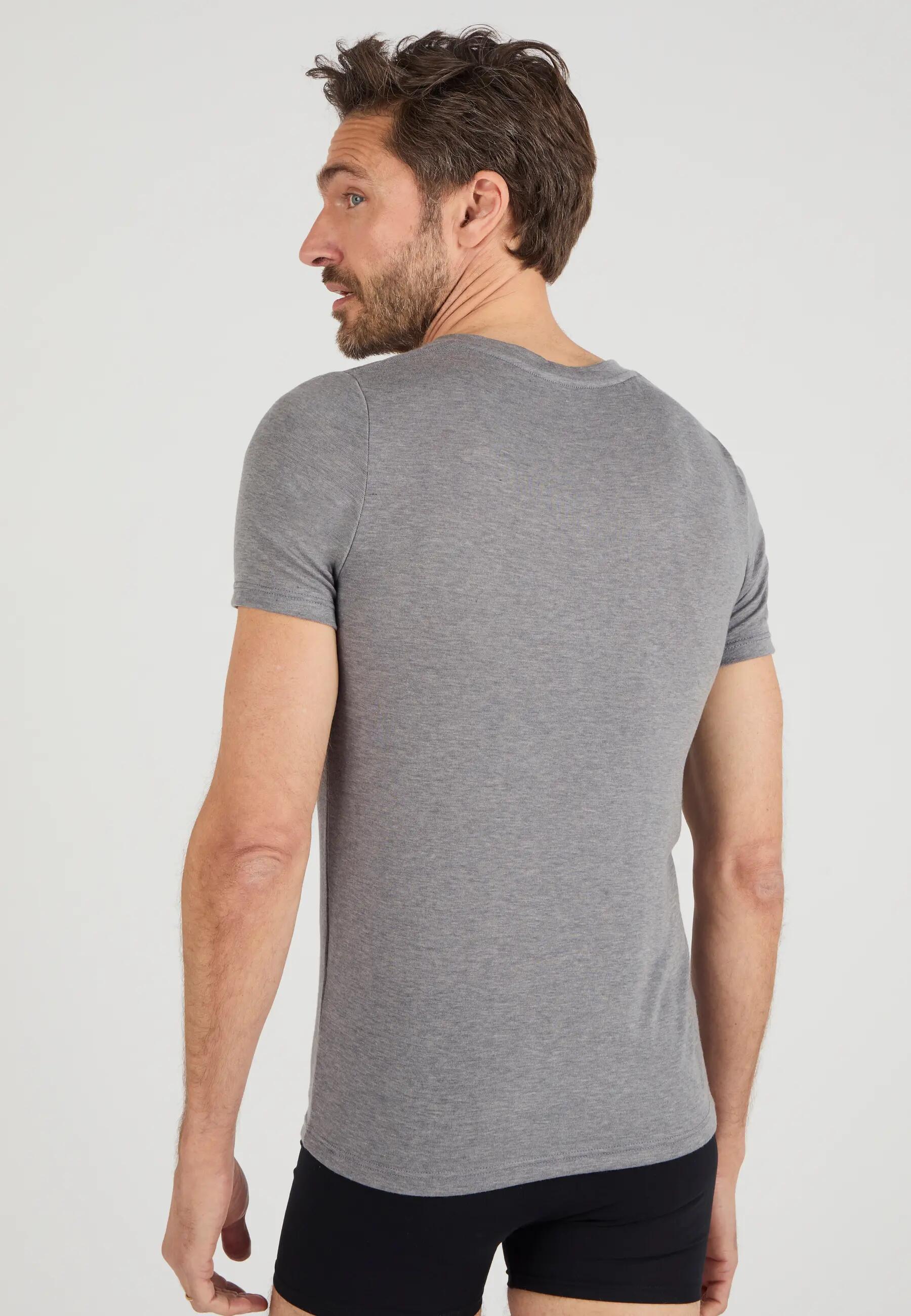 T-shirt col V manches courtes fine côte Thermolactyl Sensitive 3/5