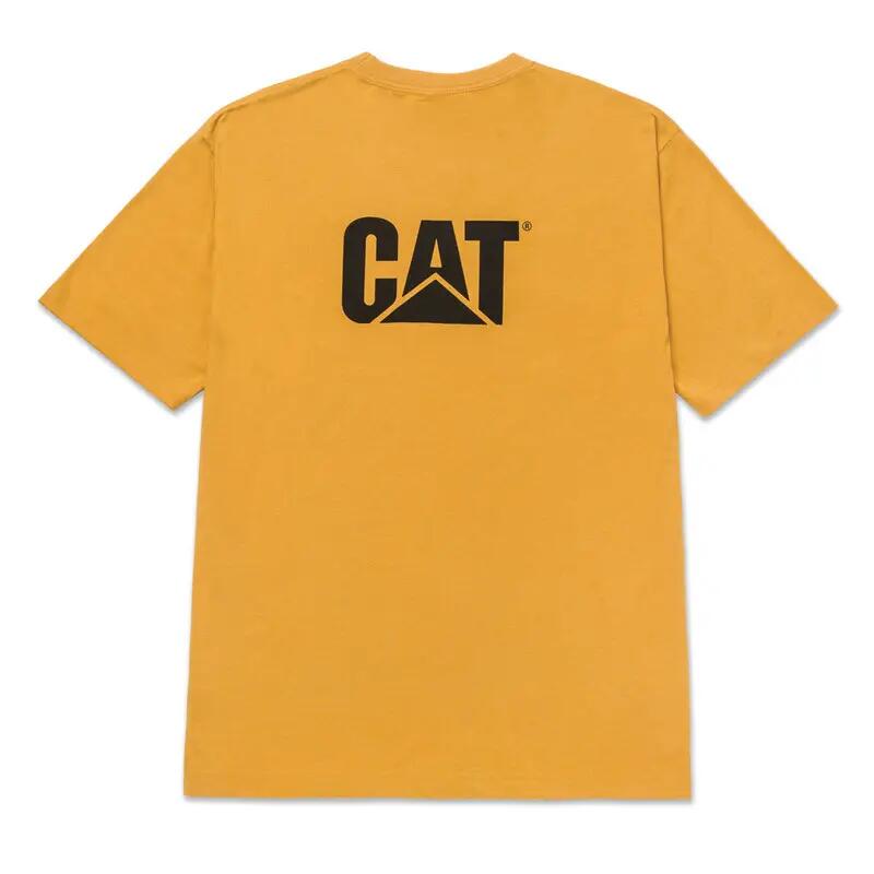 Caterpillar CAT Trademark Tee T-Shirt Herren Mustard Yellow XS 2/2