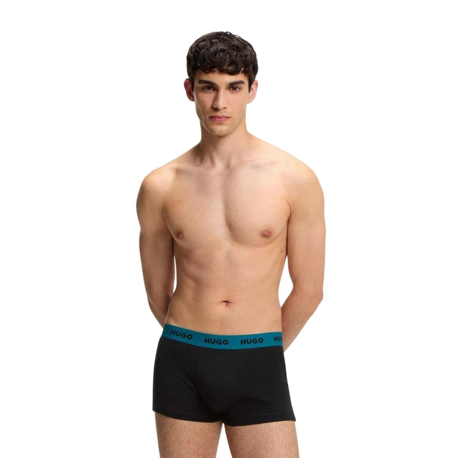 Retropants für (3erPack) Herren Schwarz 3/4