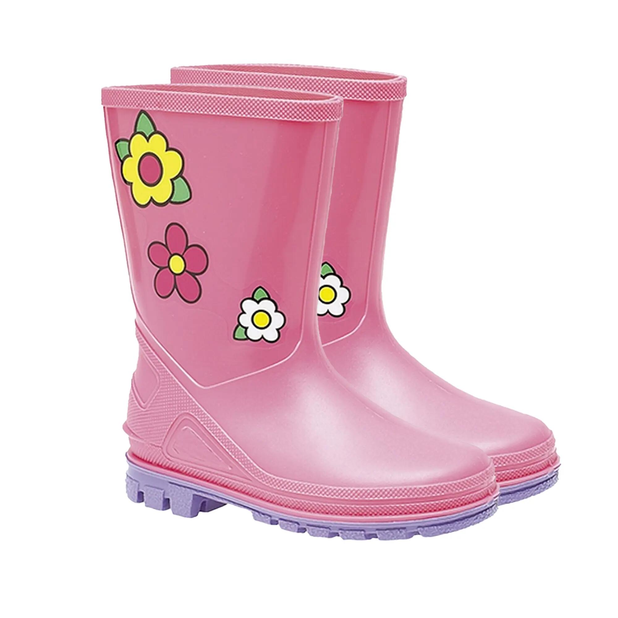 Bottes De Pluie Filles (Rose/Lilas) 2/2