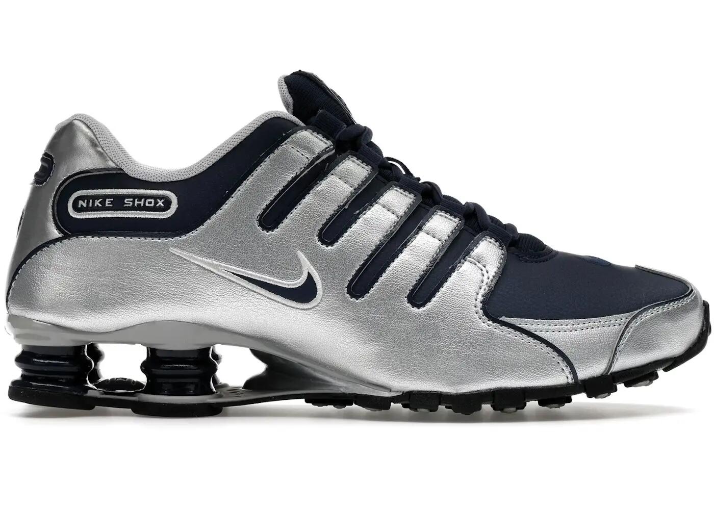 Nike Shox NZ Midnigh t Navy Metallic Silver - adidași sport pentru bărbați