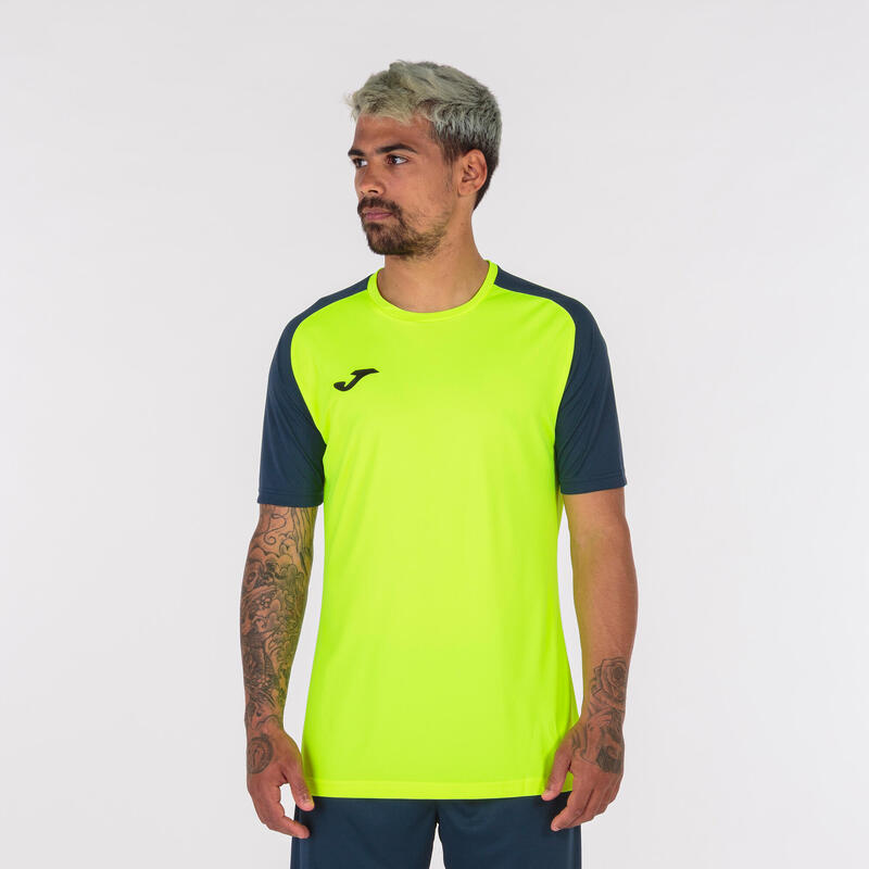 Maillot manches courtes Homme Joma Academy iv jaune fluo bleu marine