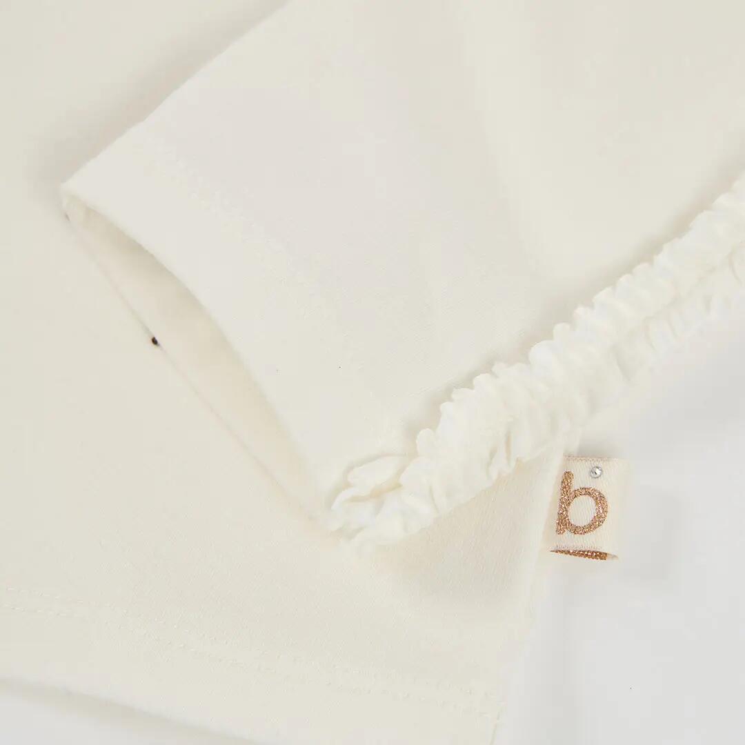 Camiseta punto niña blanca con estrellas 4/4