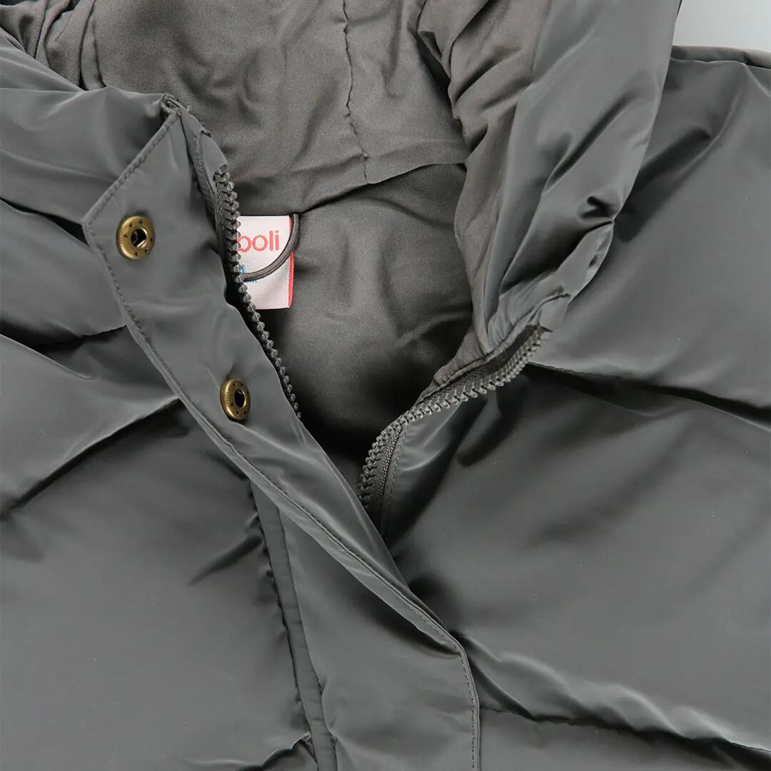 Parka tejido técnico niña gris con capucha 3/3