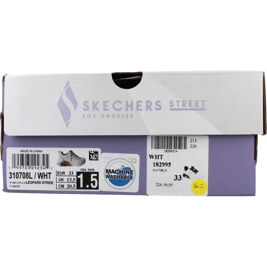 Buty SKECHERS UNO LITE 2.0 - LEOPARD STRIDE Biały 3/5