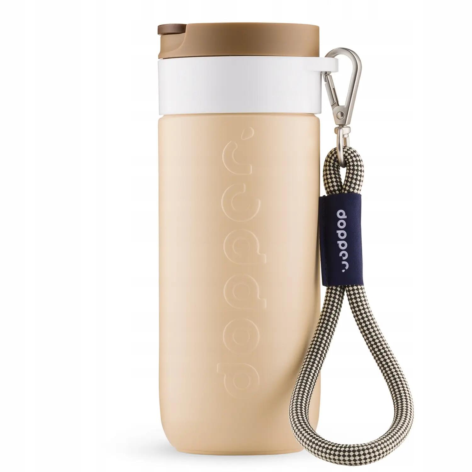 Opaska uchwyt do kubka termicznego Dopper Travel Mug biało czarny 3/7