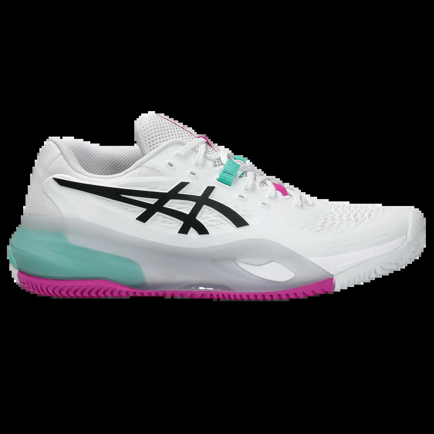 Tênis Asics Gel Resolution X Clay White Aurora Green 6/7