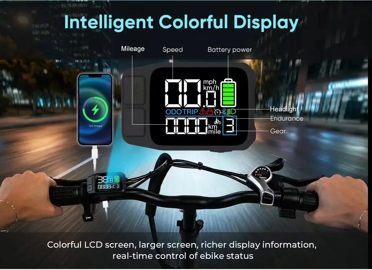 Vélo électrique pliant CY20 Pro 20", 250 W, 48 V 13 Ah, 100 km, 50 Nm 3/8