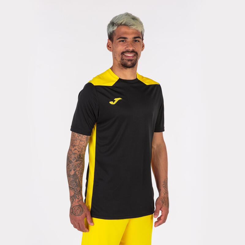T-shirt manga curta Homem Joma Championship vi preto amarelo
