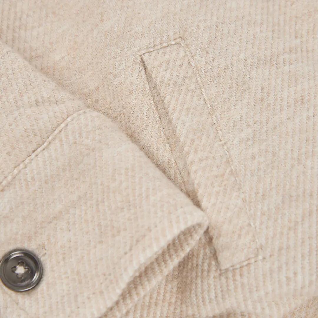 Cazadora punto beige con capucha niña 4/4