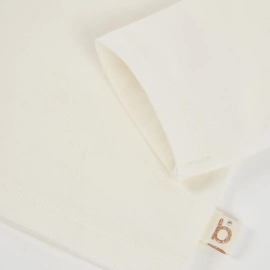 Camiseta punto niña blanca con mensaje 4/4
