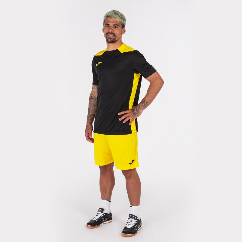 T-shirt manga curta Homem Joma Championship vi preto amarelo