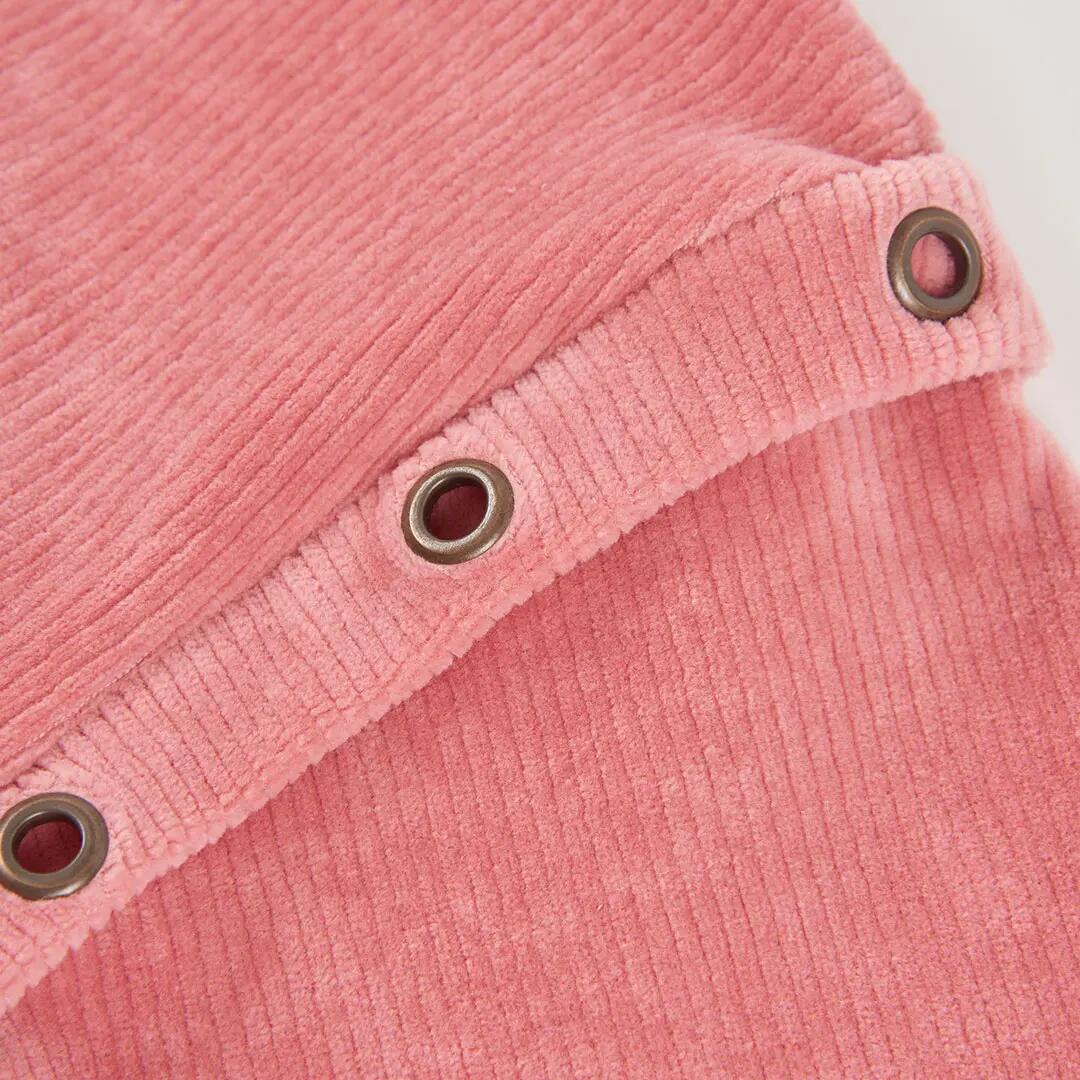 Sudadera pana niña rosa con botones 4/4