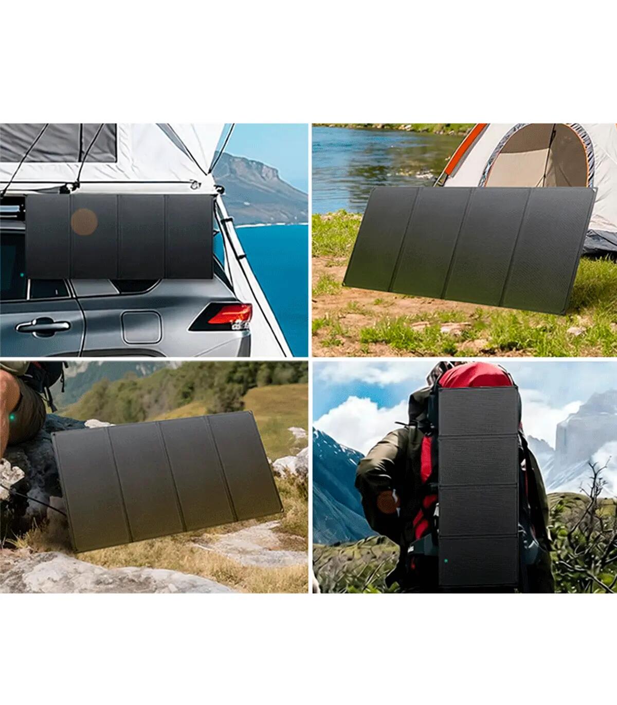 Painel Solar Dobrável 45W USB-C PD Portátil IP68 Camping Caminhada Autocaravana 8/12