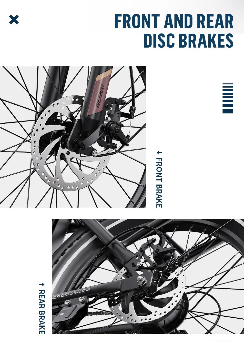 Bicicleta Eléctrica Urbana OT16-2, Batería 48V 17Ah, Neumático 20" 10/13