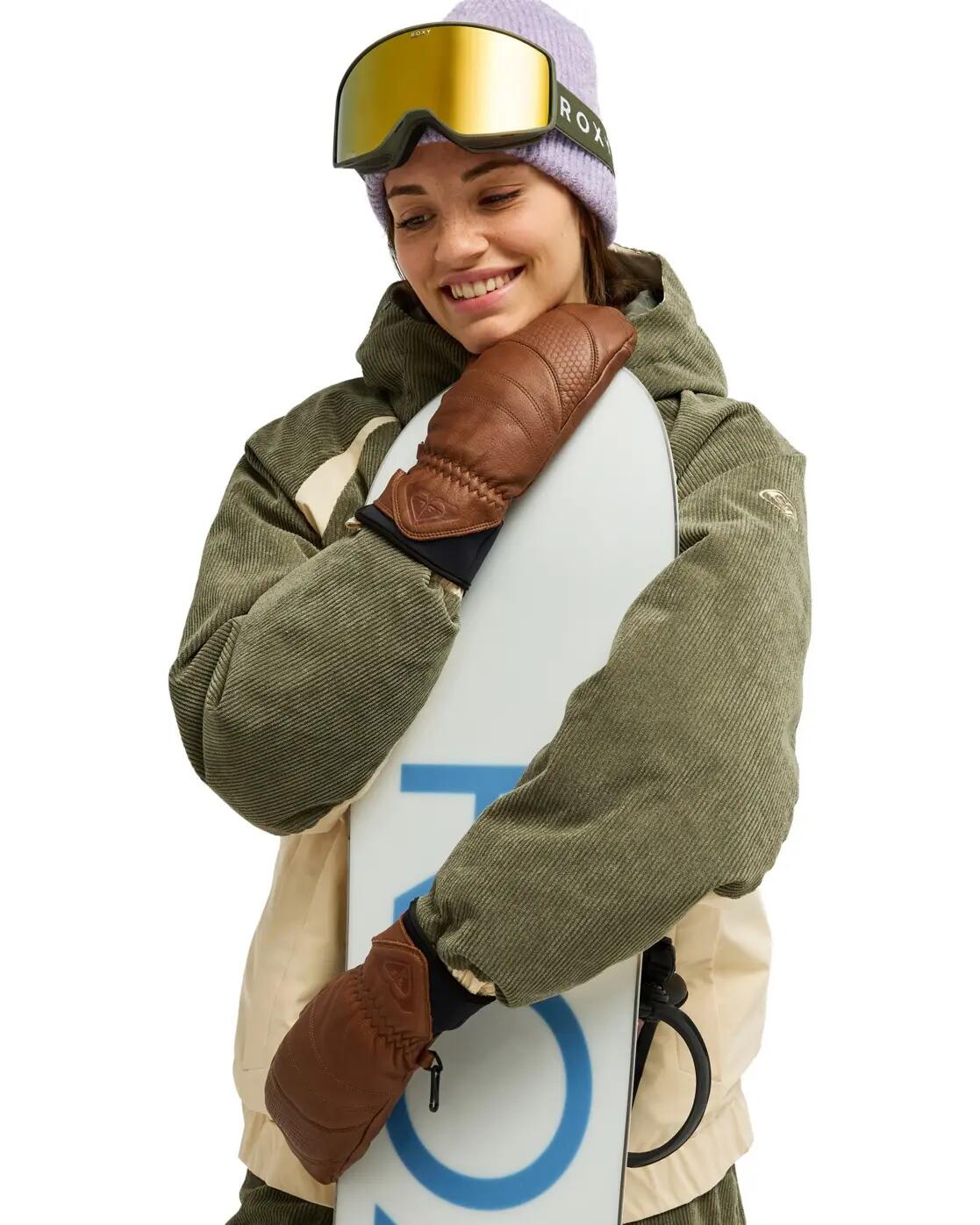 Moufles techniques de snowboard/ski MOONSHINE LEATHER Marron Femme 2/2