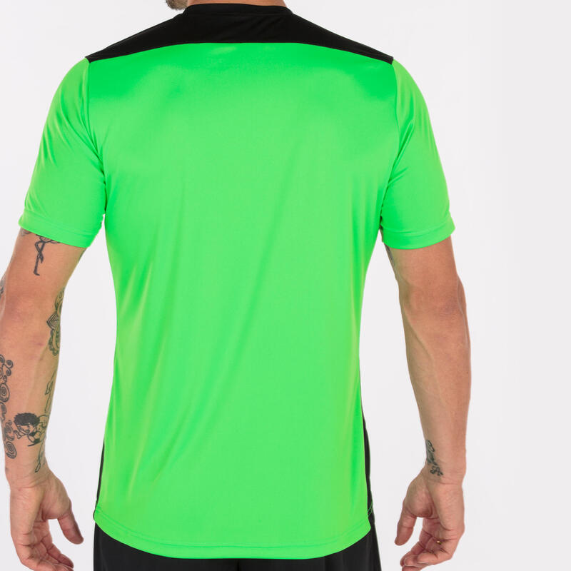 T-shirt manga curta Homem Joma Championship vi verde fluorescente preto