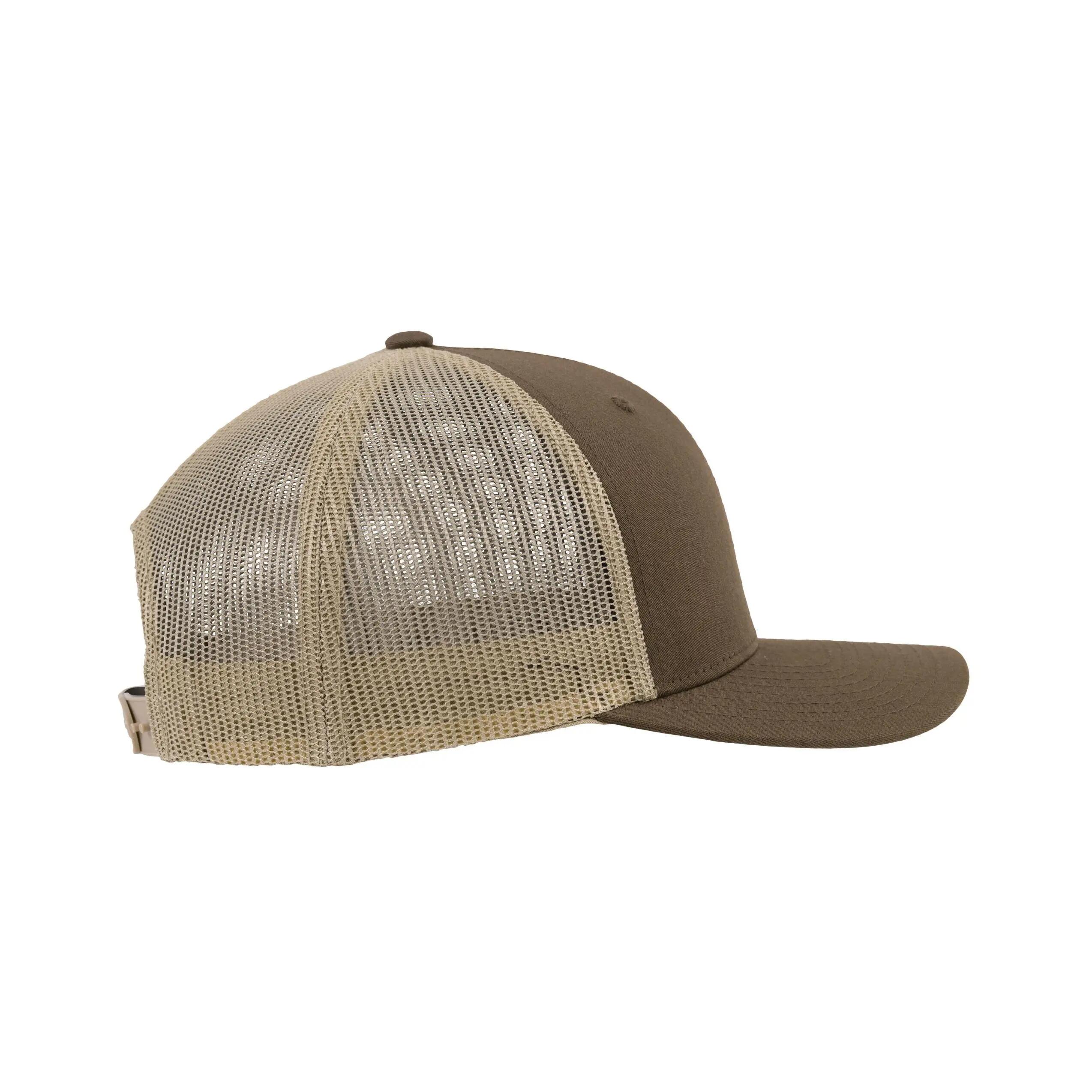 Retro Two Tone Trucker Cap (Moss Green/Khaki) 6/6