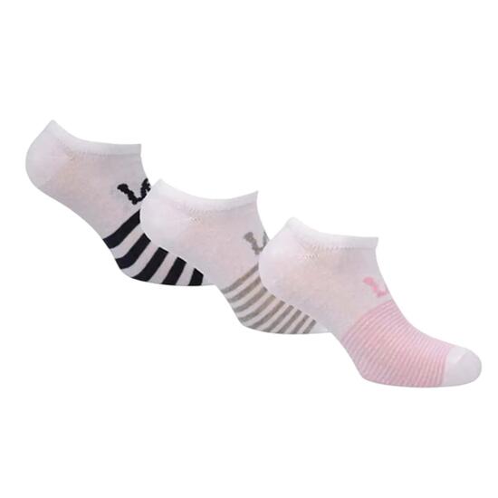 Lot De 3 Socquettes Motif/style À Rayures Femme (Blanc)