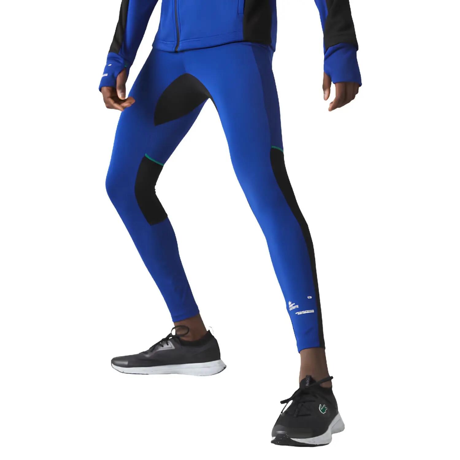 Legginsy męskie Lacoste sportowe treningowe niebieskie 5/5