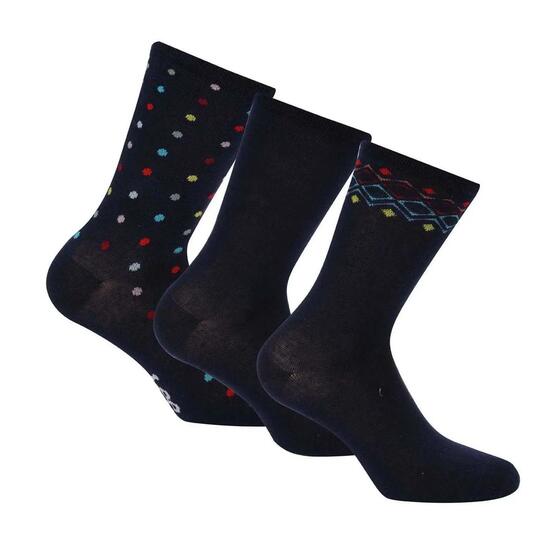 Lot De 3 Socquettes Femme (Bleu)