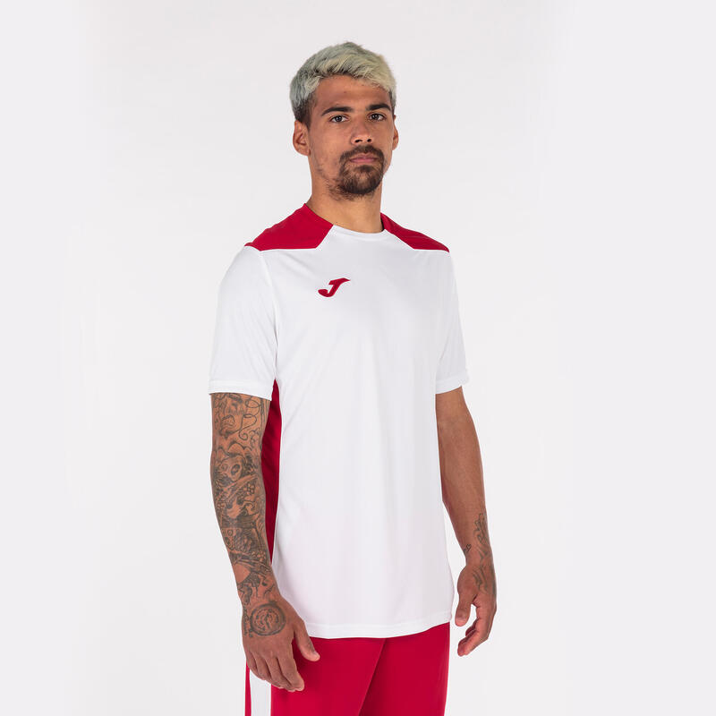 T-shirt manga curta Homem Joma Championship vi branco vermelho