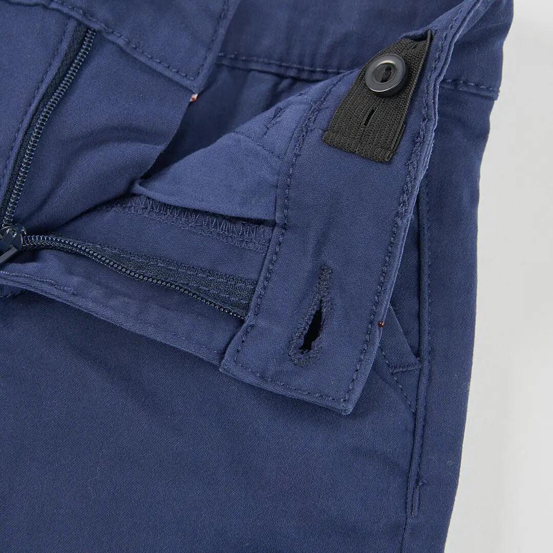 Pantalón satén niño azul marino elástico 3/4