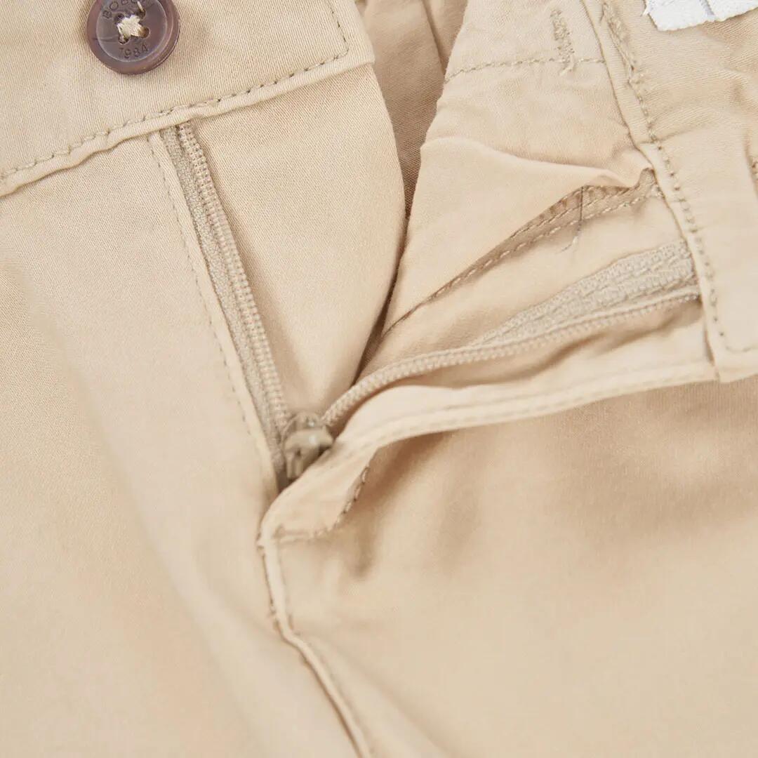 Pantalón satén niño beige elástico 3/4
