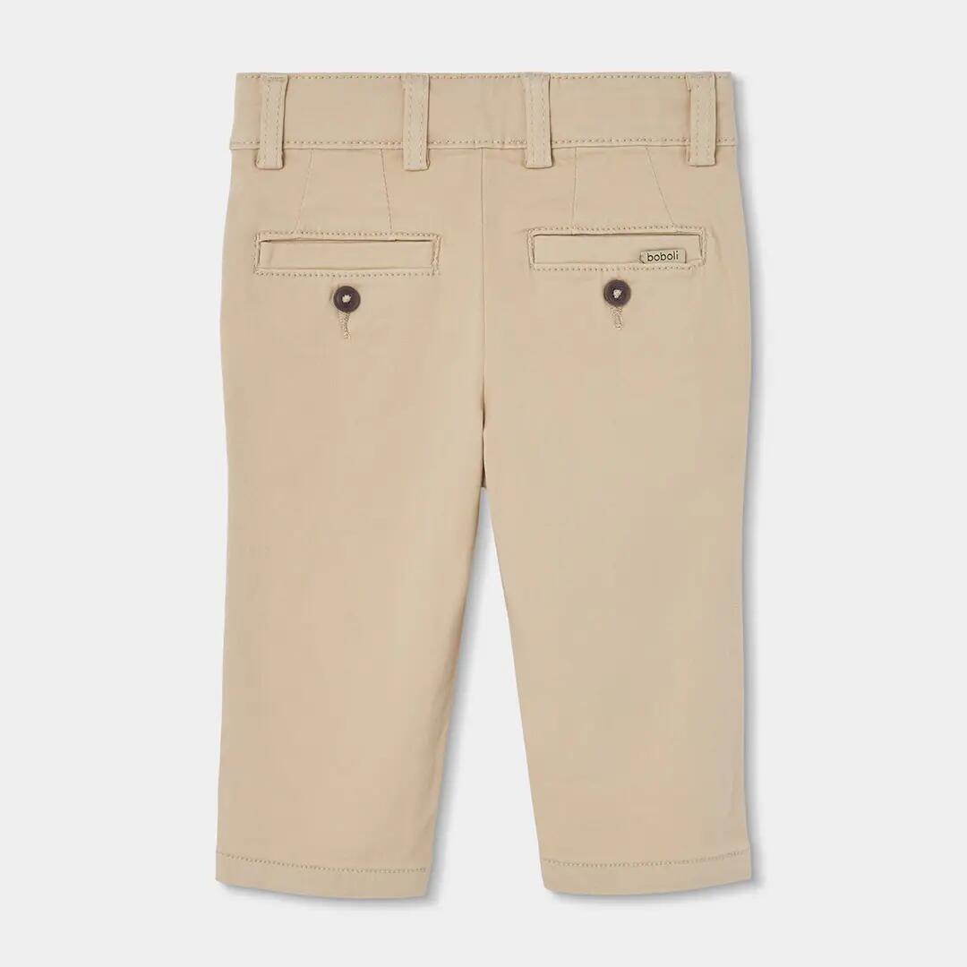Pantalón satén niño beige elástico 2/4