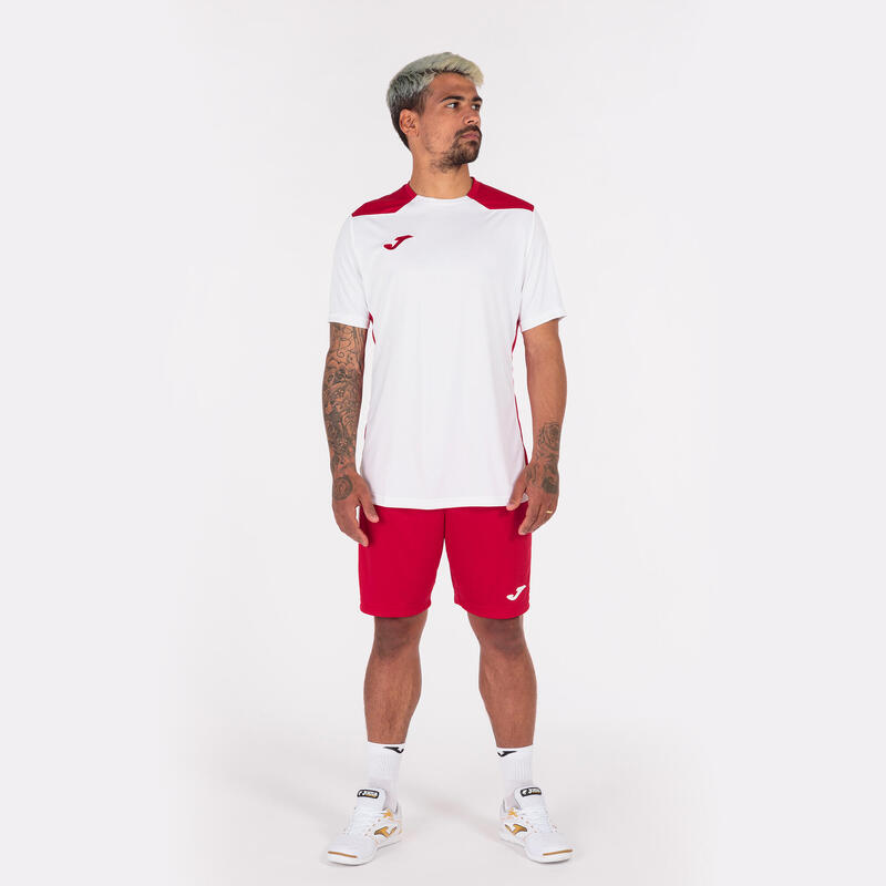 Maillot manches courtes Homme Joma Championship vi blanc rouge