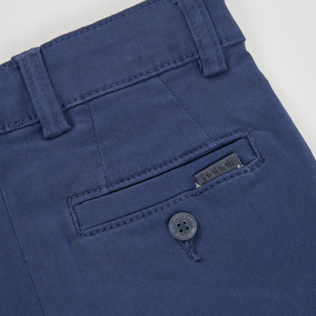 Pantalón satén niño azul marino elástico 4/4