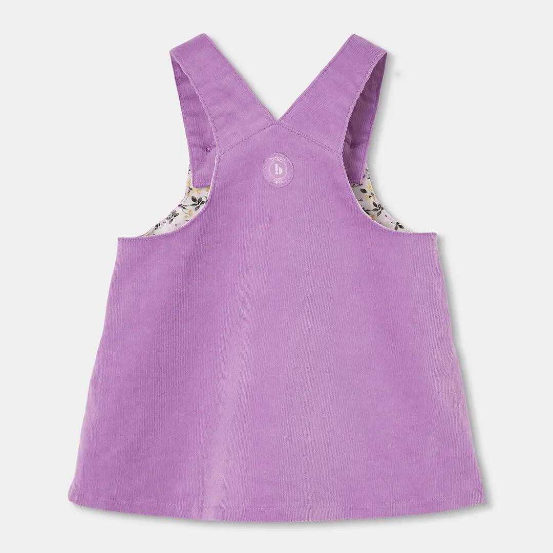 Conjunto bebé lila bordado de flores 6/7