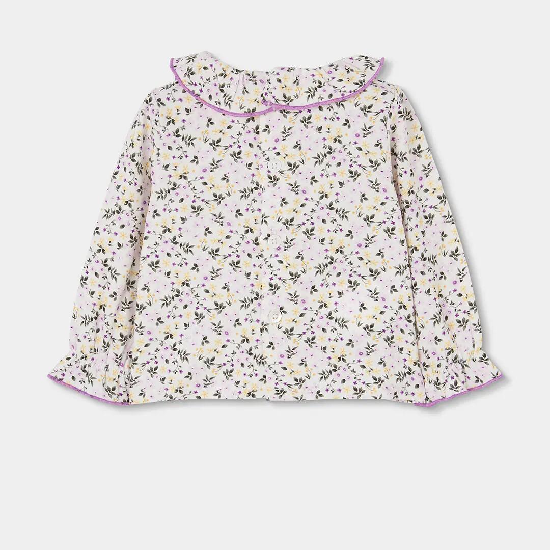 Conjunto bebé lila bordado de flores 5/7