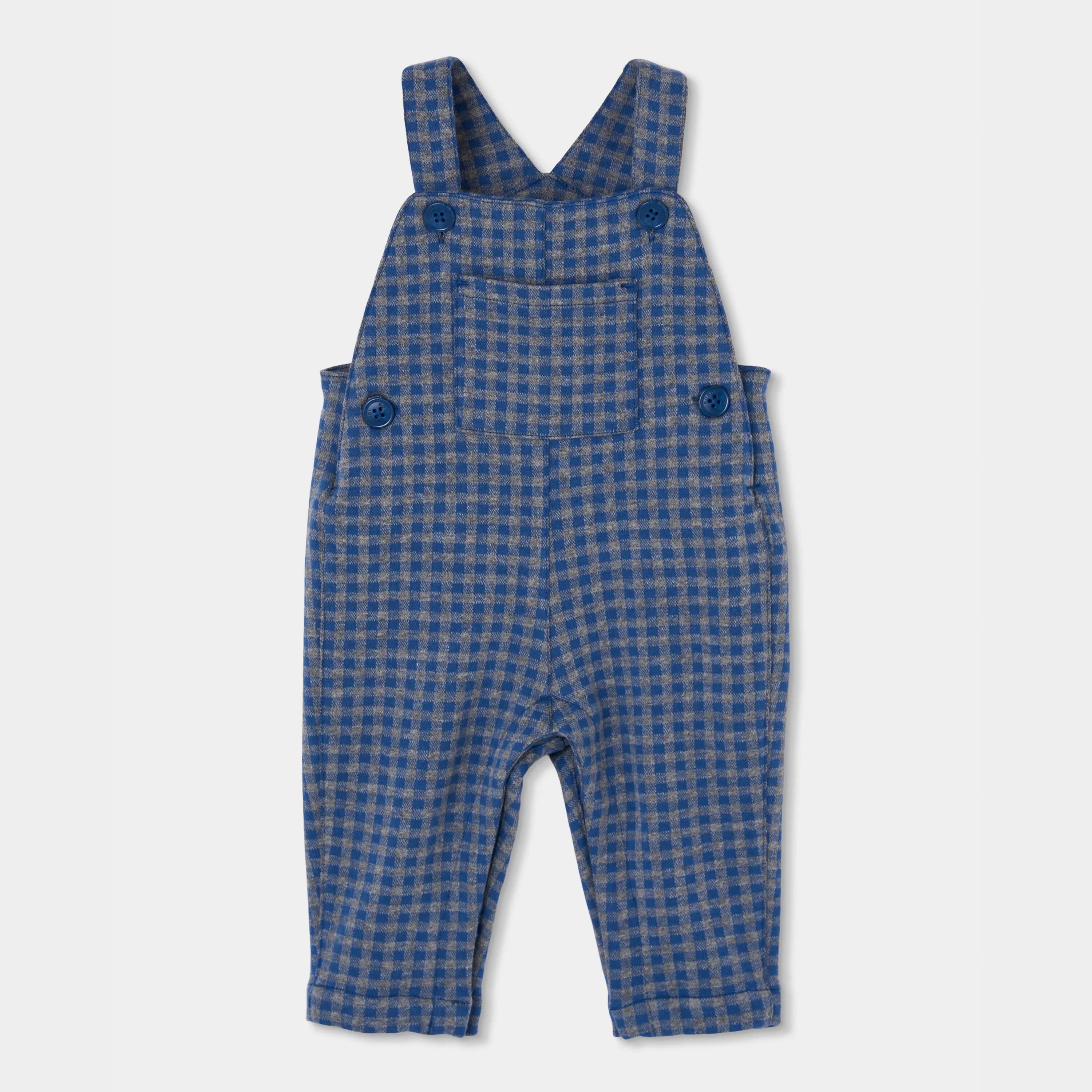 Conjunto punto bebé niño azul a cuadros 4/7