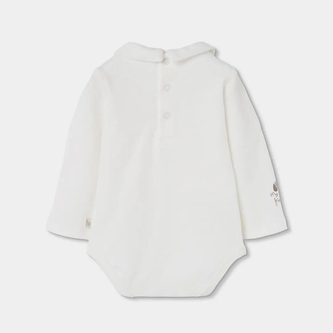 Conjunto punto bebé niño beige con perrito 5/7