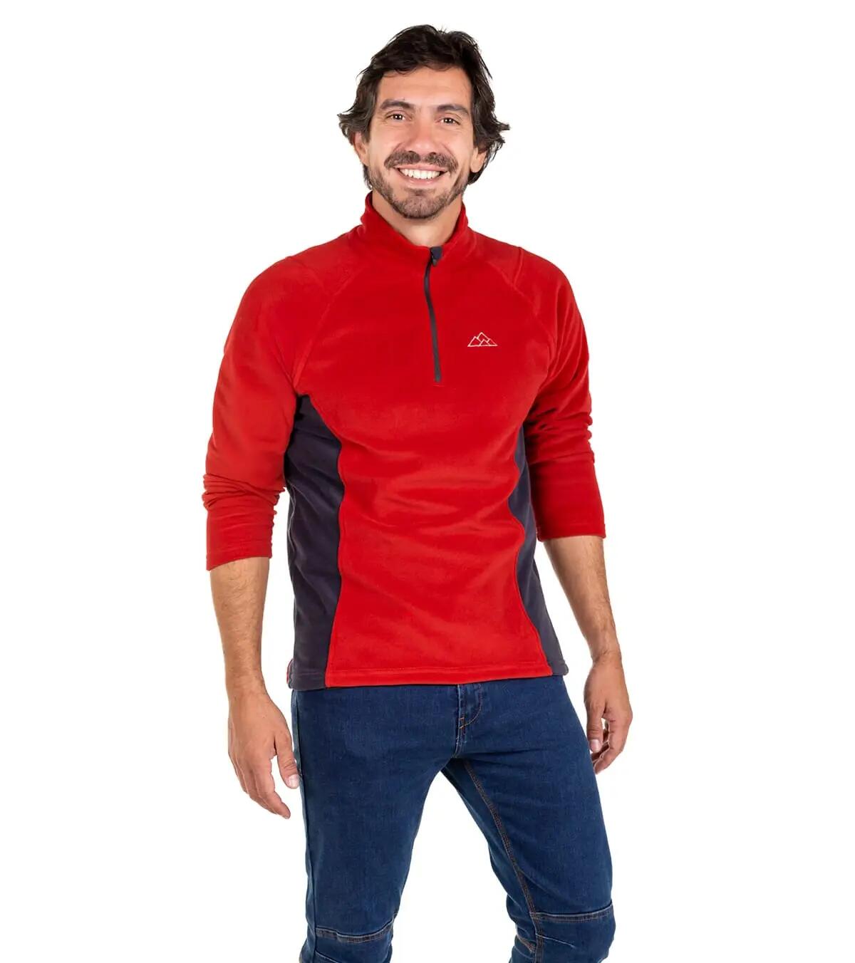 Casaco Polar Dune Alpinismo E Trekking Homem Térmico e Transpirável Vermelho 4/6