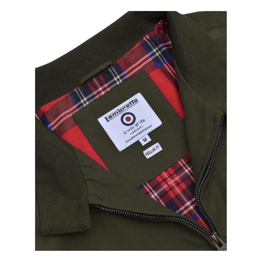 Bomber Logo Ricamato Resistente Alla Doccia Uomo Lambretta Verde 3/3