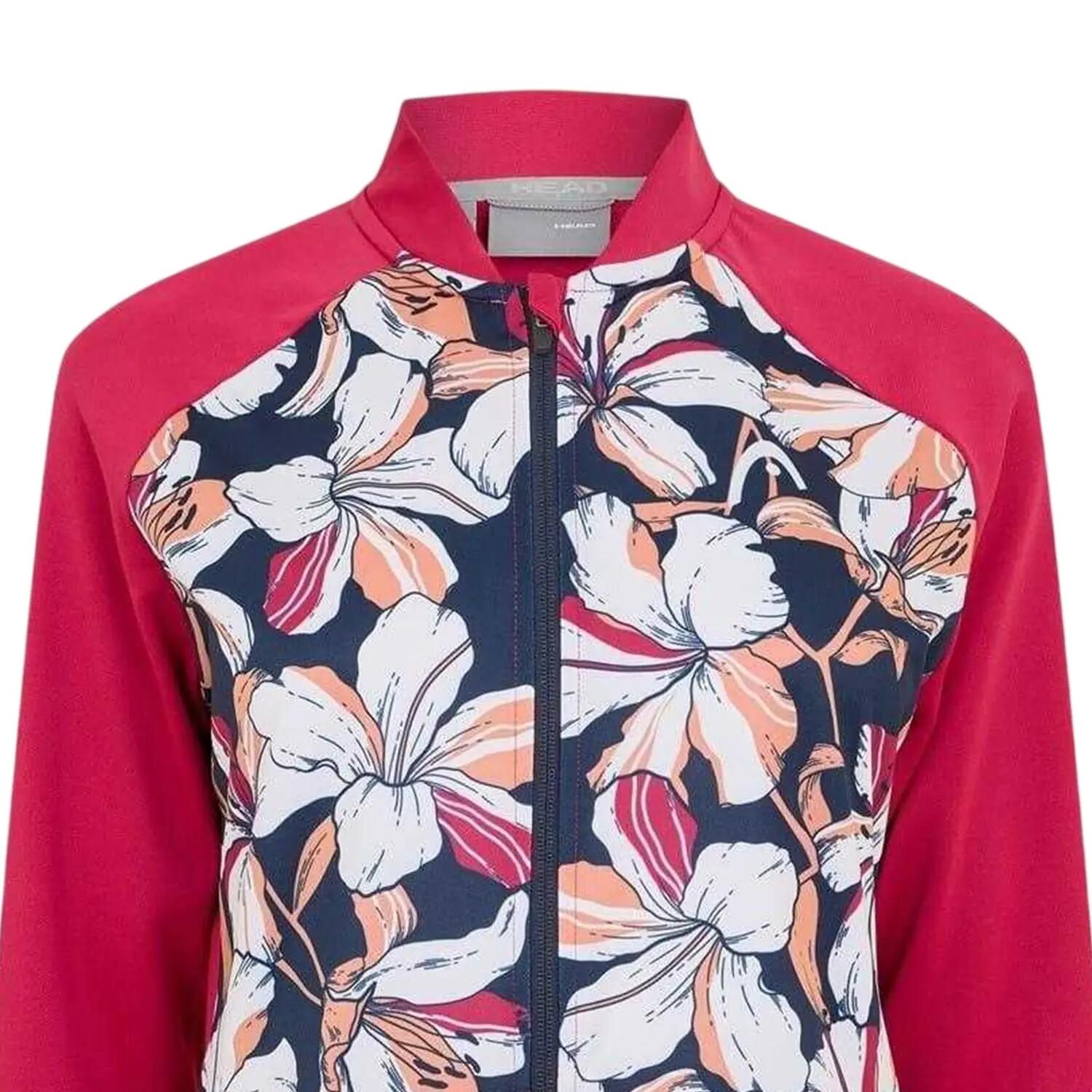 Womens/Ladies Floral Pattern Raglan Track Jacket (Multicoloured) 3/3