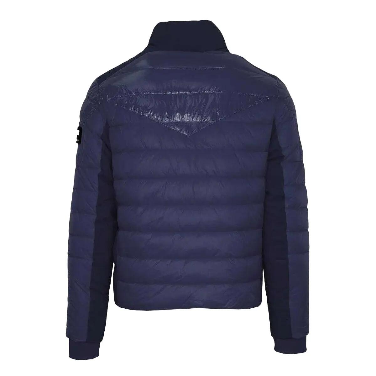 Mens Plain Padded Jacket (Navy) 2/2