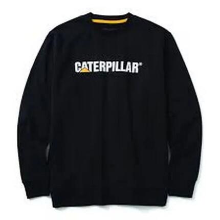 Caterpillar CAT Midweight Sweat-shirt Homme à col rond Noir L
