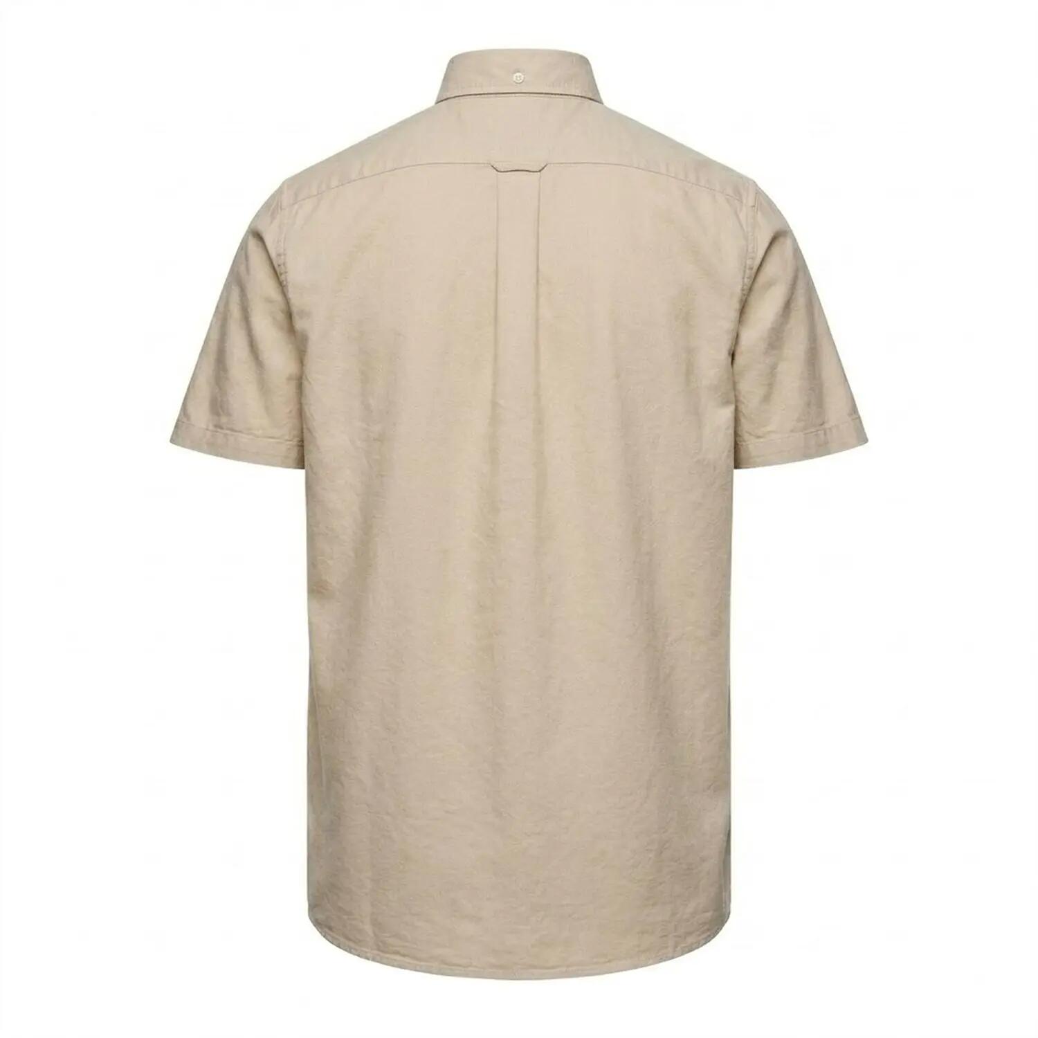 Camicia Regolare Oxford Maniche Corte Uomo Gant Beige 2/3