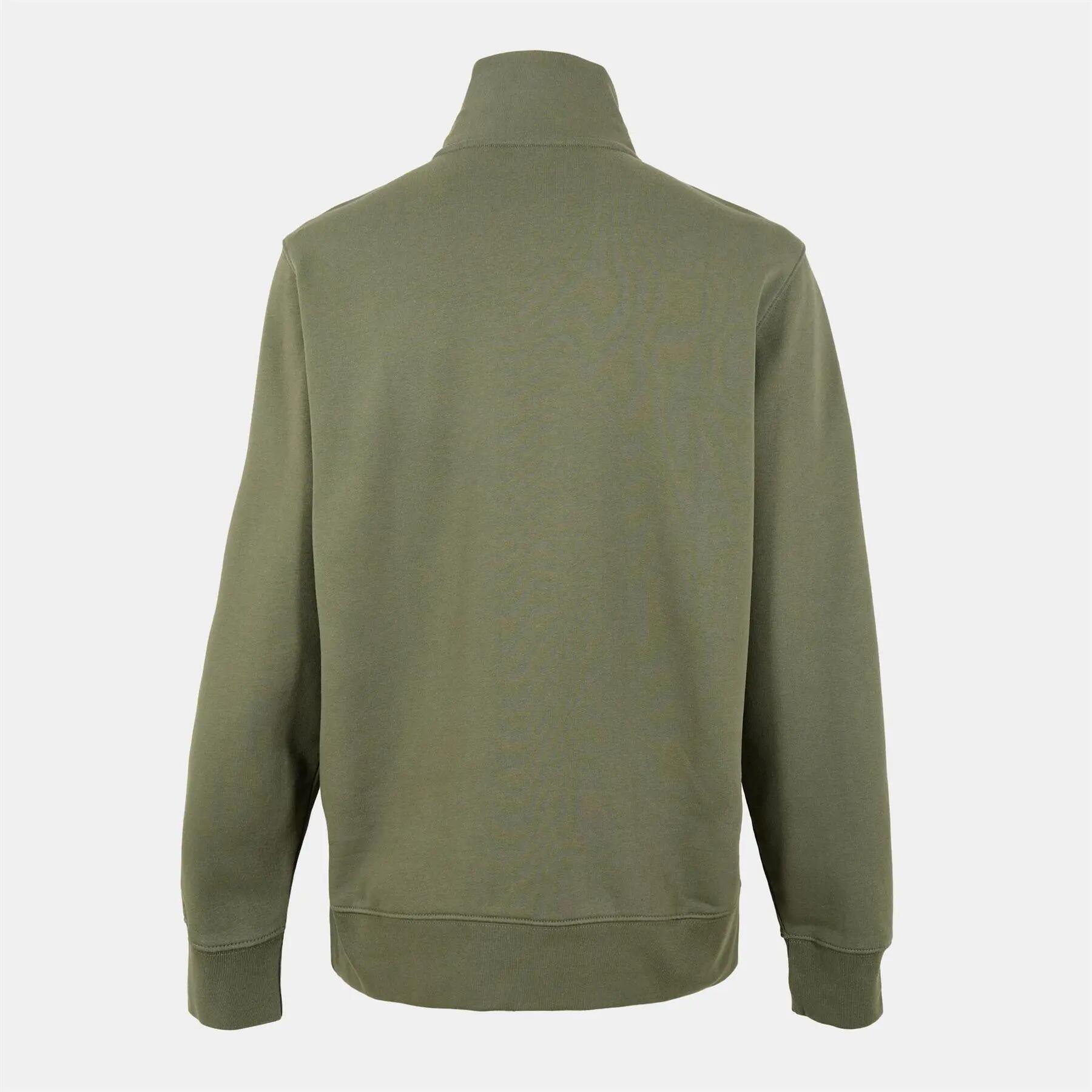 Felpa Logo Cerniera Ad Un Quarto Uomo Levis Verde Oliva 2/2