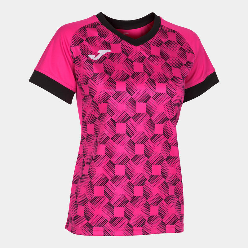 Maillot manches courtes Femme Joma Supernova iii rose fluo noir