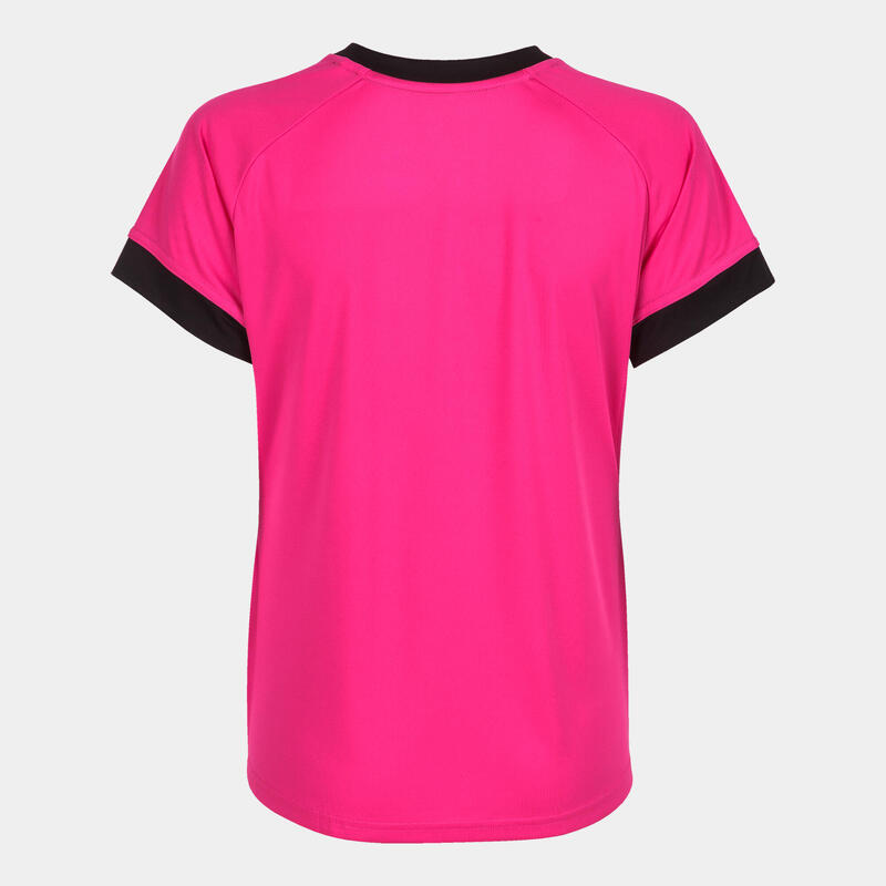 T-shirt manga curta Mulher Joma Supernova iii rosa fluorescente preto